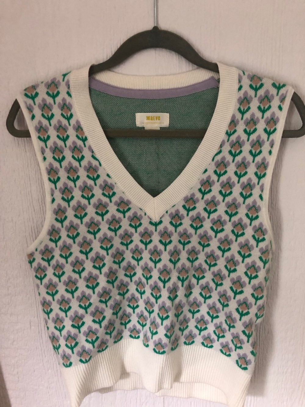 🌸 Maeve by Anthropologie Floral Sweater Vest  Size Small 🌸